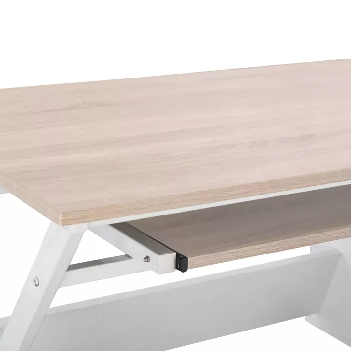 DESK VITINO HM2130.01, SONAMA-WHITE, 120X60X76H
