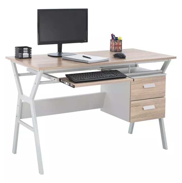 DESK VITINO HM2130.01, SONAMA-WHITE, 120X60X76H