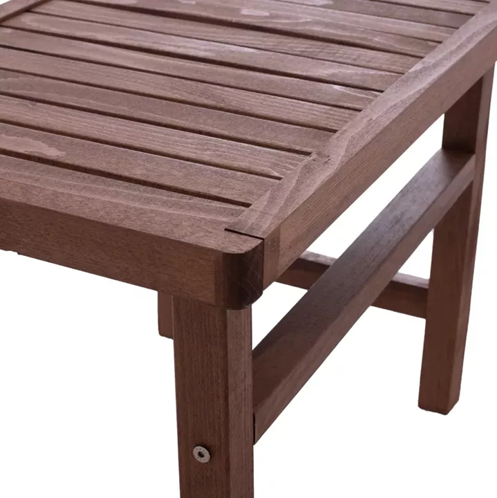 WOODEN TABLE-STOOL WALNUT 60Χ40X45Υ cm.