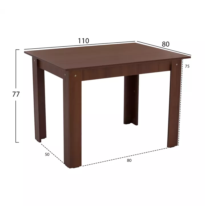 KITCHEN TABLE KELVIN HM2428.04, WALNUT, 110x80x77H