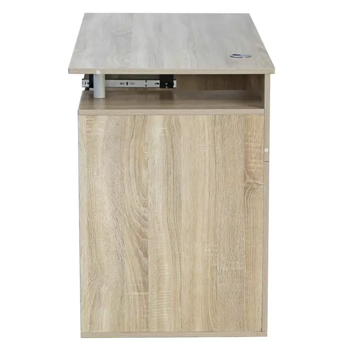 MELAMINE DESK STATUS HM2026.02 SONOMA-WHITE 120Χ55Χ76 cm.