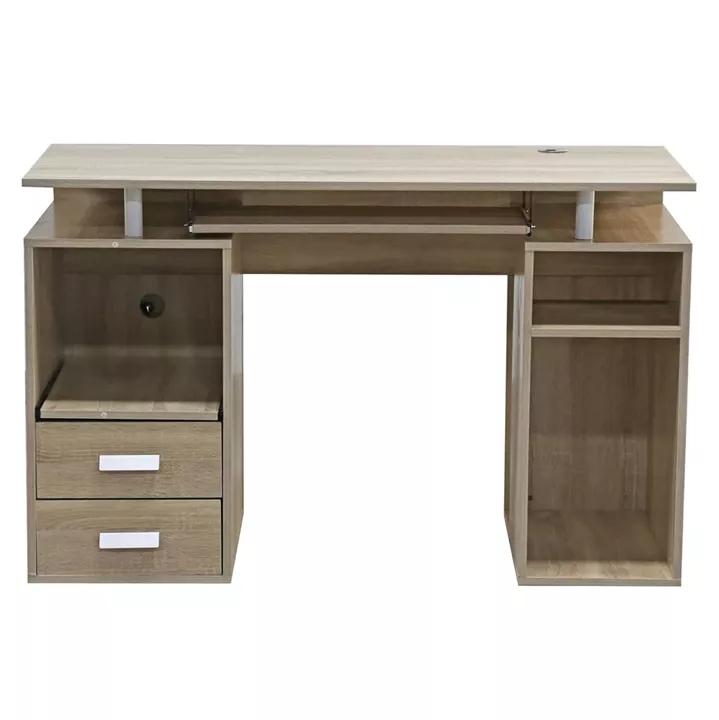 MELAMINE DESK STATUS HM2026.02 SONOMA-WHITE 120Χ55Χ76 cm.