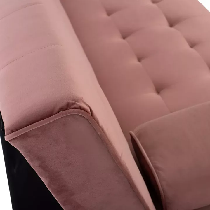 SOFA BED WANDA HM3149.12 WITH VELVET DUSTY PINK 188X83X83Y cm.