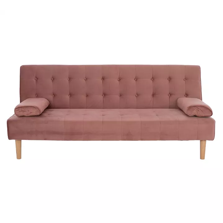 SOFA BED WANDA HM3149.12 WITH VELVET DUSTY PINK 188X83X83Y cm.