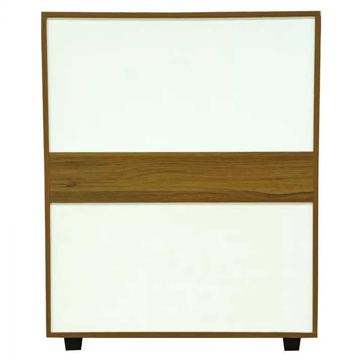 MELAMINE DRESSER THORG HM8995.02 WITH 5 WALNUT-COLORED DRAWERS 80Χ40Χ100H cm.