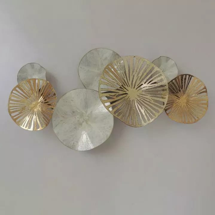 METALLIC WALL DECORATION HM7177 GOLD WHITE 74.5x10x38Y cm.