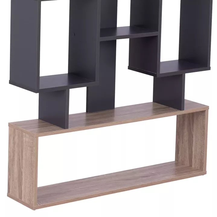 BOOKCASE CHANDLER HM8769.02 90X19.5X130 GRAY