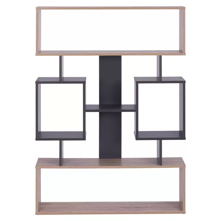 BOOKCASE CHANDLER HM8769.02 90X19.5X130 GRAY