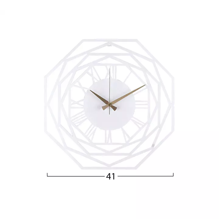 WALL CLOCK METAL WHITE HM7459 41x41 cm.