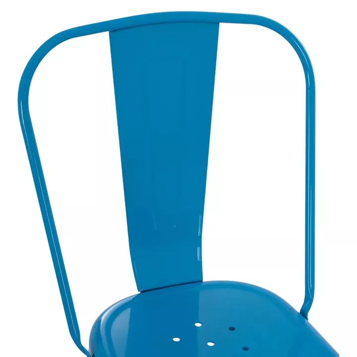 DINING CHAIR MELITA HM8641.08 METAL IN BLUE COLOR 43x50x82Hcm.