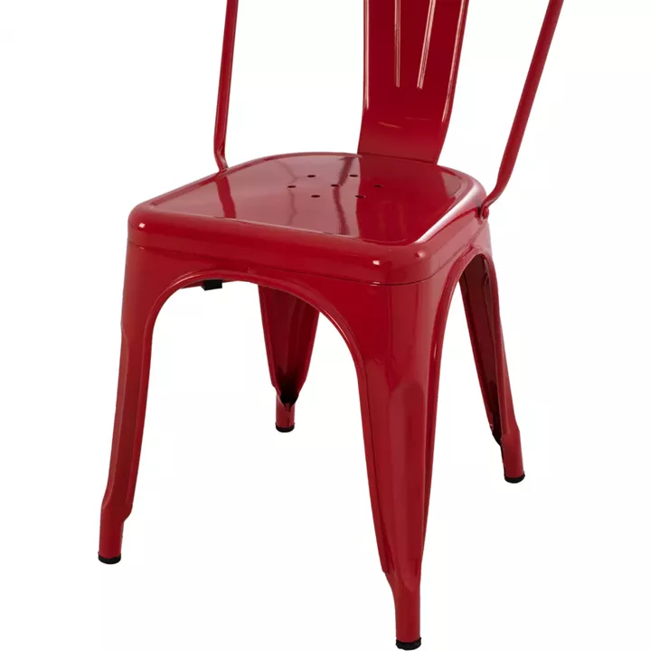 DINING CHAIR MELITA HM8641.04 METAL IN RED COLOR 43x50x82Hcm.