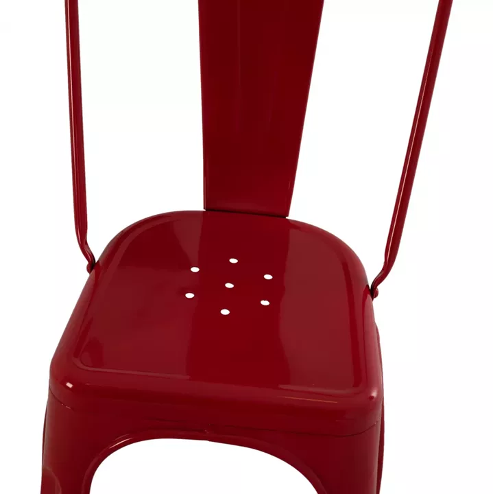 DINING CHAIR MELITA HM8641.04 METAL IN RED COLOR 43x50x82Hcm.