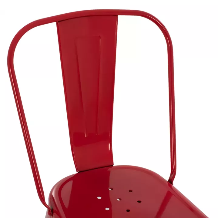 DINING CHAIR MELITA HM8641.04 METAL IN RED COLOR 43x50x82Hcm.