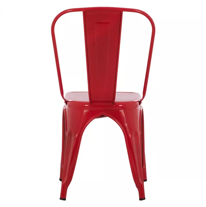 DINING CHAIR MELITA HM8641.04 METAL IN RED COLOR 43x50x82Hcm.