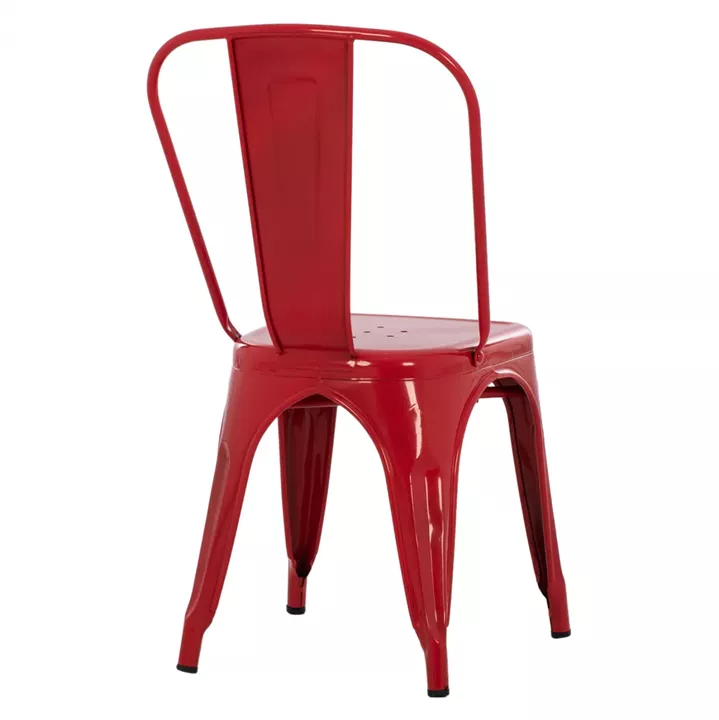 DINING CHAIR MELITA HM8641.04 METAL IN RED COLOR 43x50x82Hcm.
