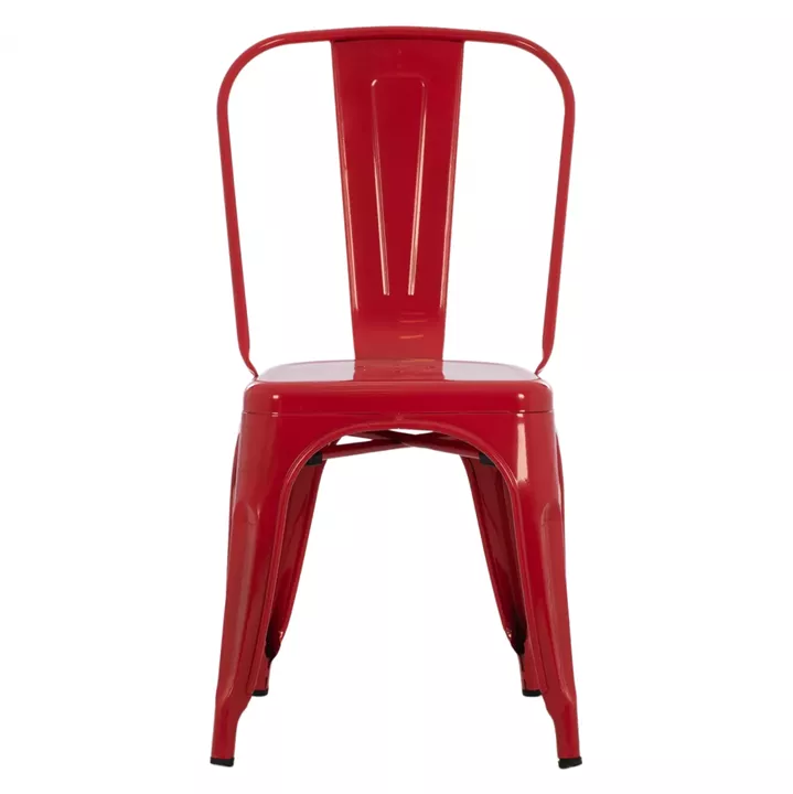 DINING CHAIR MELITA HM8641.04 METAL IN RED COLOR 43x50x82Hcm.