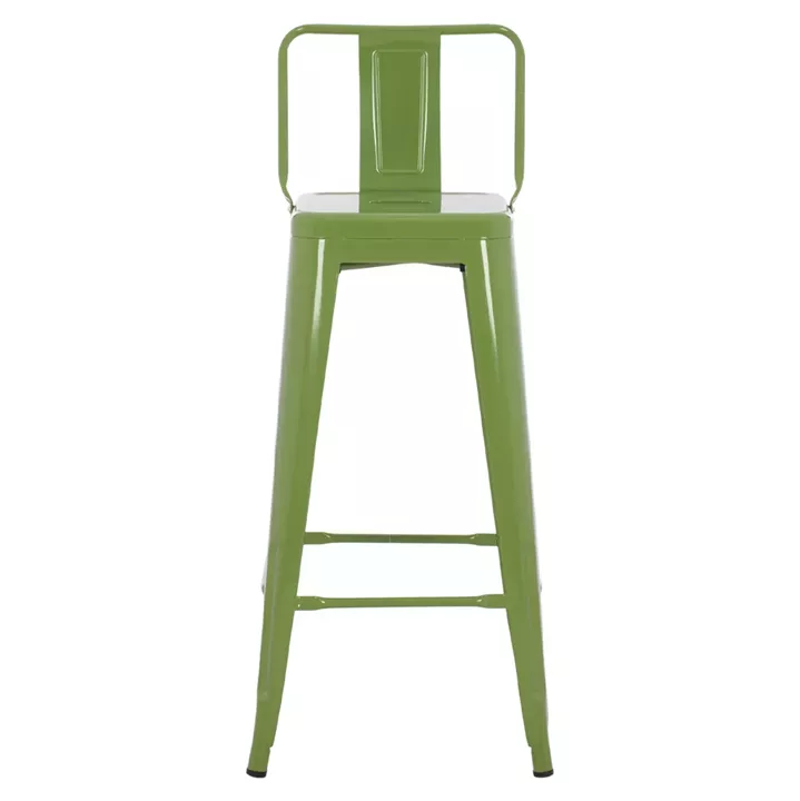ΣΚΑΜΠΟ BAR ΜΕΤΑΛΛΙΚΟ MELITA ME ΠΛΑΤΗ ΣΕ LIGHT OLIVE GREEN HM8643.13 43Χ43Χ100εκ.