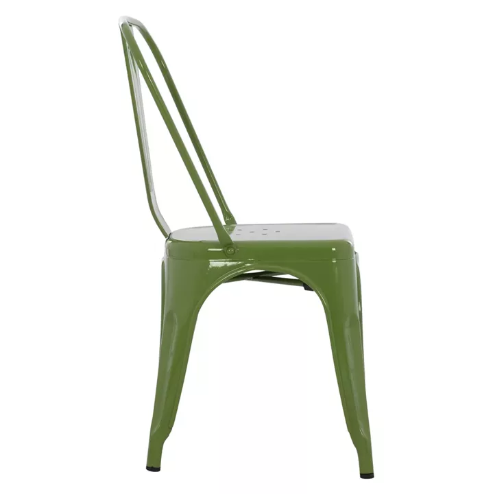 DINING CHAIR MELITA HM8641.13 METAL IN LIGHT OLIVE GREEN COLOR 43x50x82Hcm.