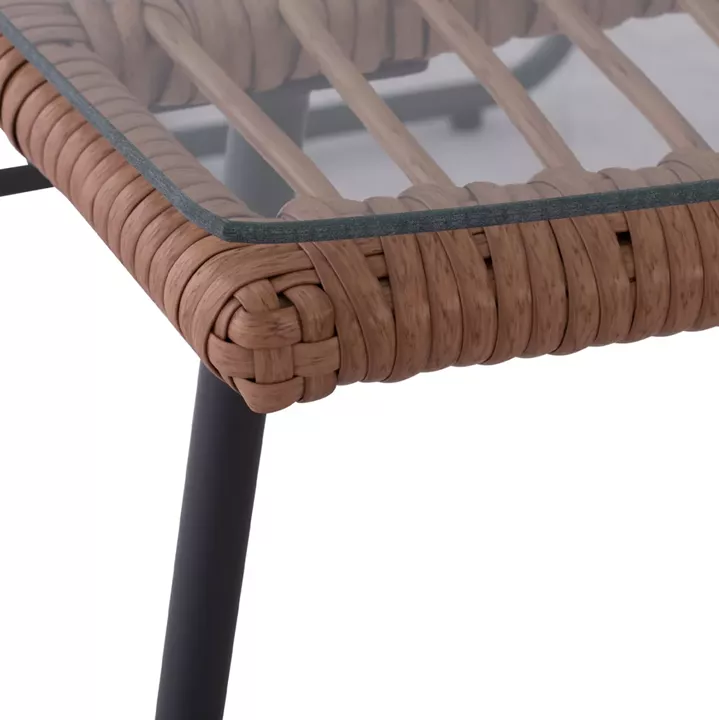 Set Outdoor spaces HM5530 metallic with rattan