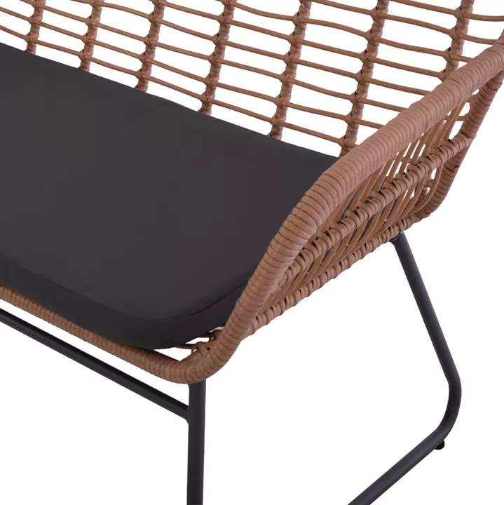 Set Outdoor spaces HM5530 metallic with rattan