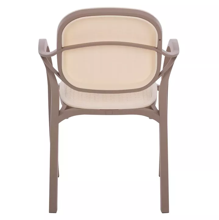 POLYPROPYLENE ARMCHAIR KHEM HM5820.02 CAPPUCCINO-BEIGE 57x57x83Hcm.