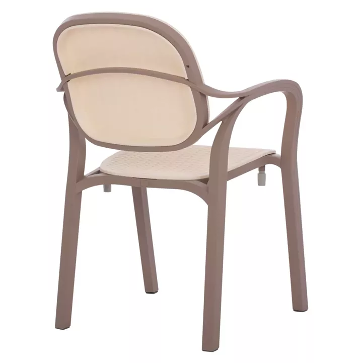 POLYPROPYLENE ARMCHAIR KHEM HM5820.02 CAPPUCCINO-BEIGE 57x57x83Hcm.