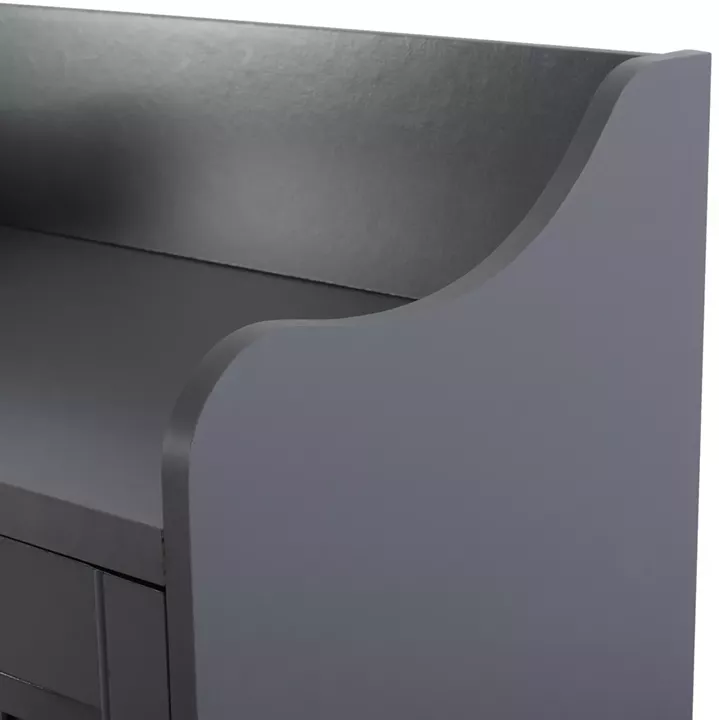 ΠΑΠΟΥΤΣΟΘΗΚΗ-ΝΤΟΥΛΑΠΙ KAILENA ΞΥΛΙΝΗ HM2230.10 ΓΚΡΙ 77x40x121,5 εκ.