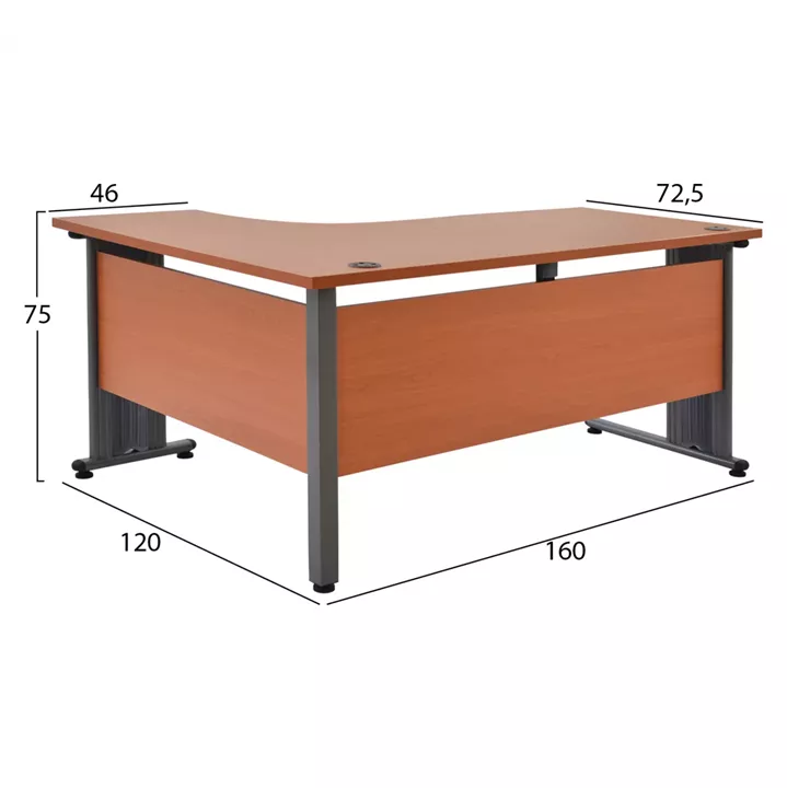 Professional corner right office HM2043.03R 160x120x75