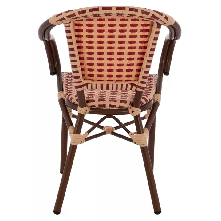 ΠΟΛΥΘΡΟΝΑ ΑΛΟΥΜΙΝΙΟΥ BAMBOO LOOK ΣΕ ΜΠΕΖ ΚΑΙ ΚΟΚΚΙΝΟ HM5818.01 54x56x80 εκ.