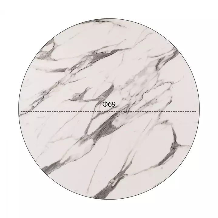 ΕΠΙΦΑΝΕΙΑ ΤΡΑΠΕΖΙΟΥ HPL HM5842.11 MARBLE WHITE-GREY Φ69 εκ. ΠΑΧΟΥΣ 12mm.