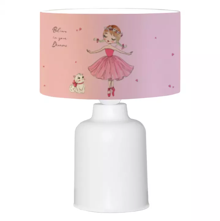 CHILDREN'S TABLE LAMP BALOO HM7577.03 PINK BALLERINA Φ24x32H cm.