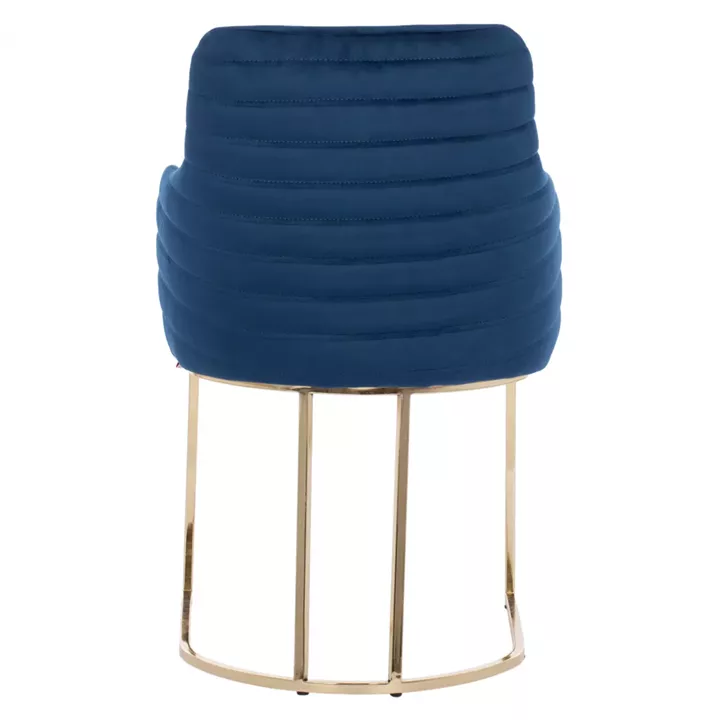 ARMCHAIR “SOLANA” HM9275.08 BLUE VELVET WITH METAL LEGS IN GOLD COLOR 54x63x87H CM.