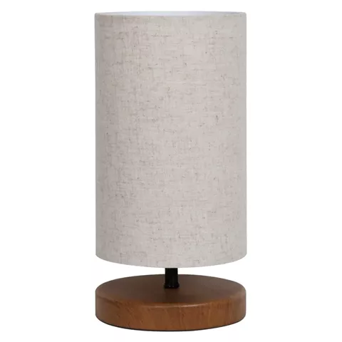 TABLE LAMP HM7596.02 BROWN BASE, ECRU WICKER CAP