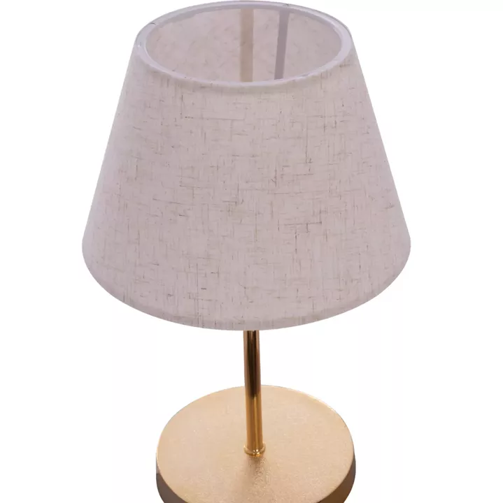 TABLE LAMP HM7600.02 GOLD BASE AND COLUMN, BLACK CAP