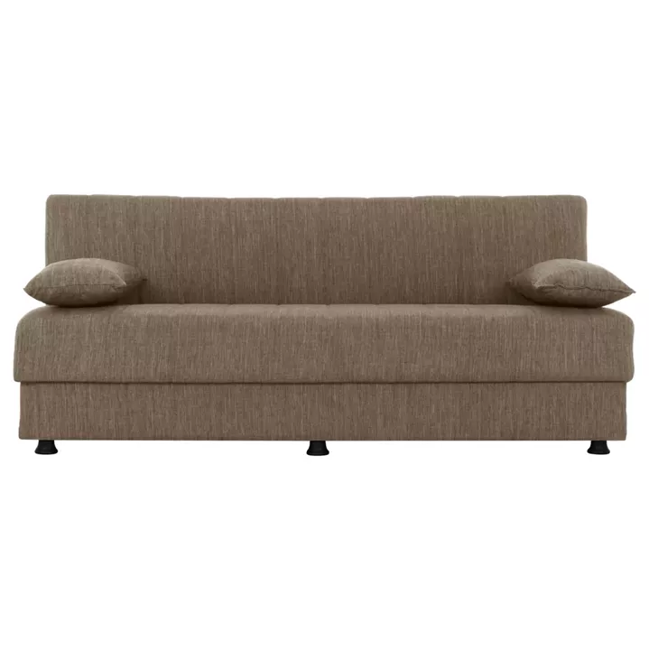 Hm3239.02 ANDRI three-seater sofa-bed, brown fabric