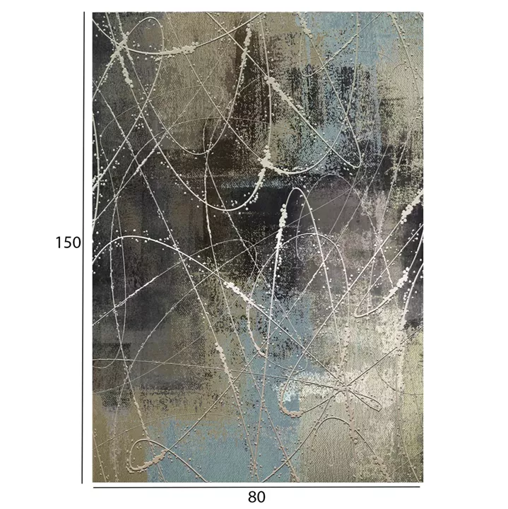 HM7676.22  80x150cm, carpet with random curves