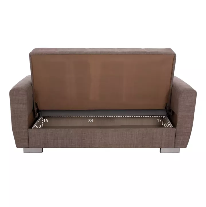 HM3241.02 sofa-bed, 150x84x88cm, beige, 2-seater