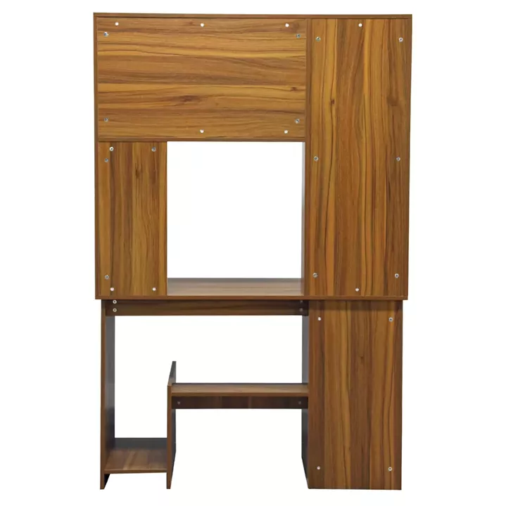HM2032.04 desk STATUS with bookcase-shelves, walnut,120x55x182