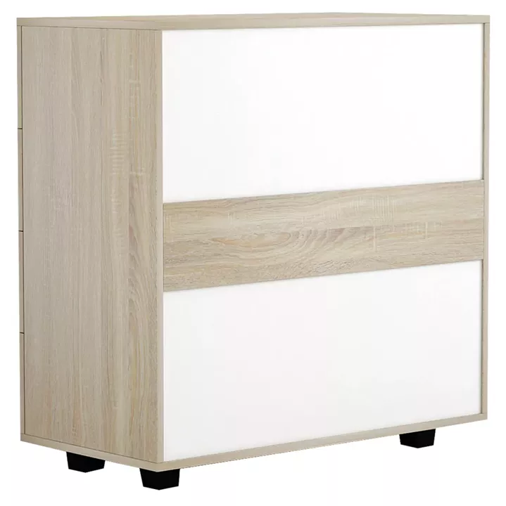 HM8996.01 4-drawer cabinet THORG, sonoma, melamine, 80x40x83H