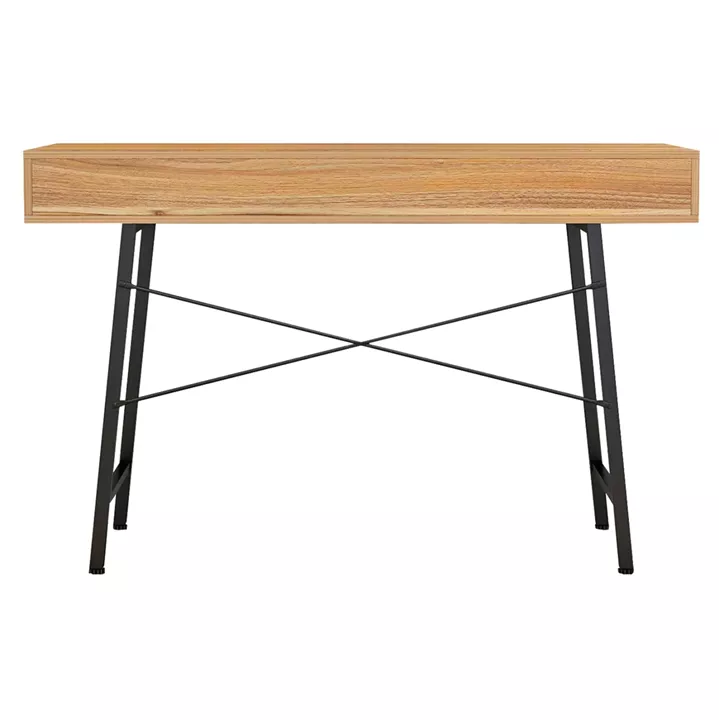 HM2128.03 desk, walnut-grey-black, 120x48x76,5