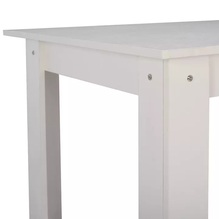 HM2429.03 kitchen table KELVIN, white, melamine, 140x80x77