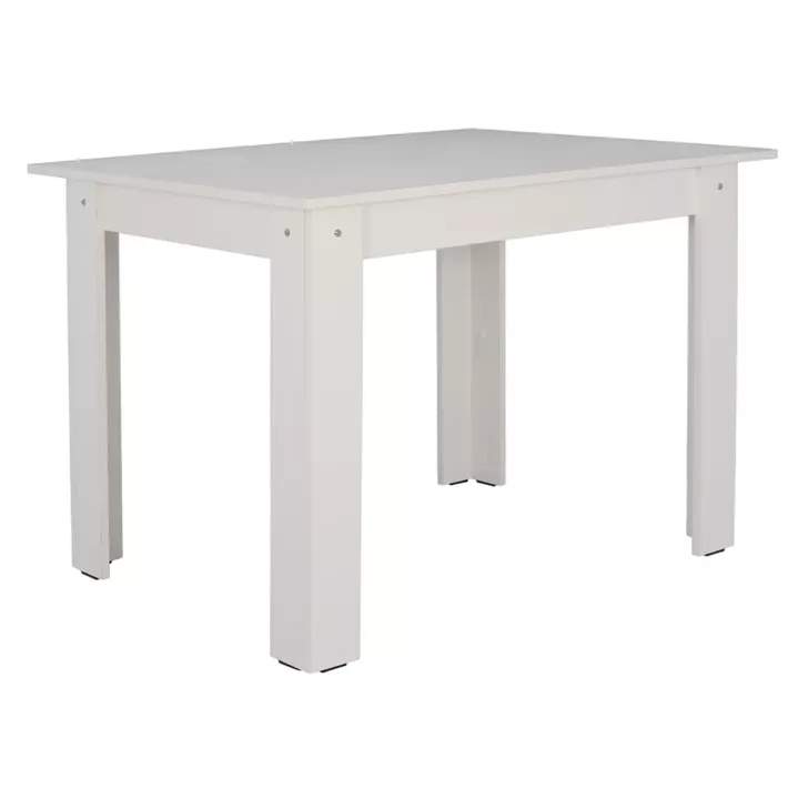 HM2429.03 kitchen table KELVIN, white, melamine, 140x80x77