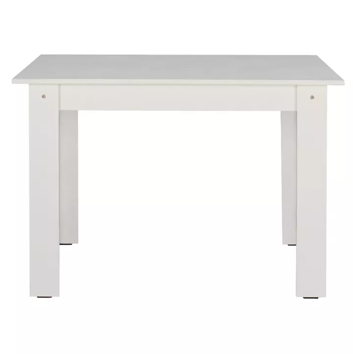 HM2429.03 kitchen table KELVIN, white, melamine, 140x80x77