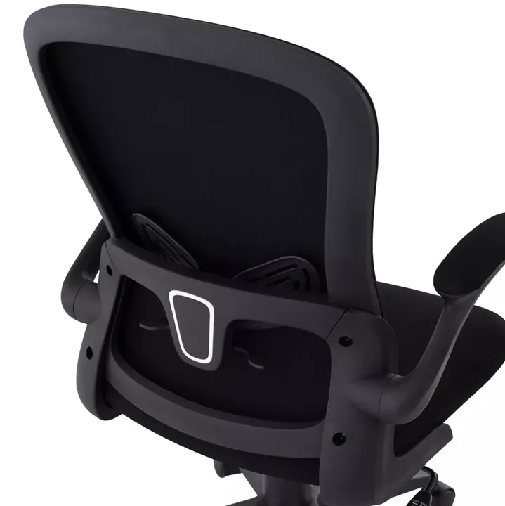 Office Chair HM1178.01, black mesh fabric, black frame, 60x56x105