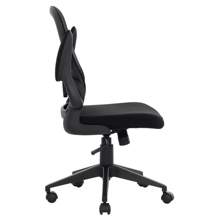 Office Chair HM1178.01, black mesh fabric, black frame, 60x56x105