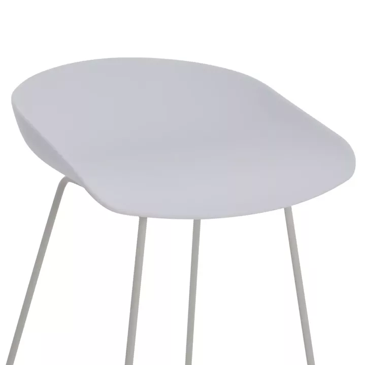 ΣΚΑΜΠΟ ΜΠΑΡ NAILA HM9299.01 ΛΕΥΚΟ ΜΕΣΑΙΟΥ ΥΨΟΥΣ 44x44x74Yεκ.