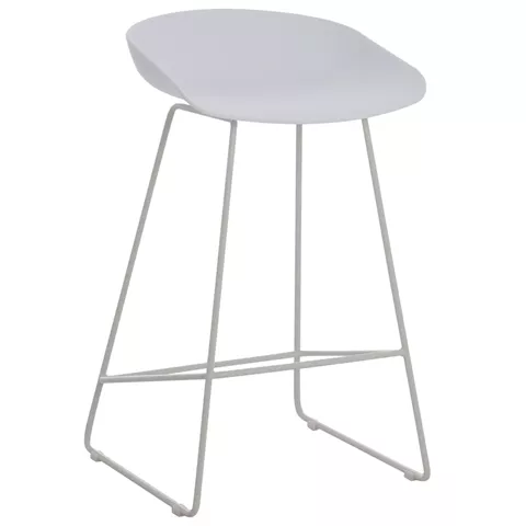 ΣΚΑΜΠΟ ΜΠΑΡ NAILA HM9299.01 ΛΕΥΚΟ ΜΕΣΑΙΟΥ ΥΨΟΥΣ 44x44x74Yεκ.