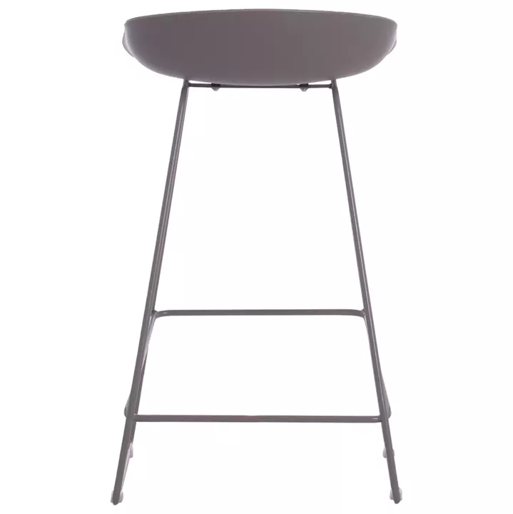 ΣΚΑΜΠΟ ΜΠΑΡ NAILA HM9299.10 ΓΚΡΙ ΜΕΣΑΙΟΥ ΥΨΟΥΣ 44x44x74Yεκ.