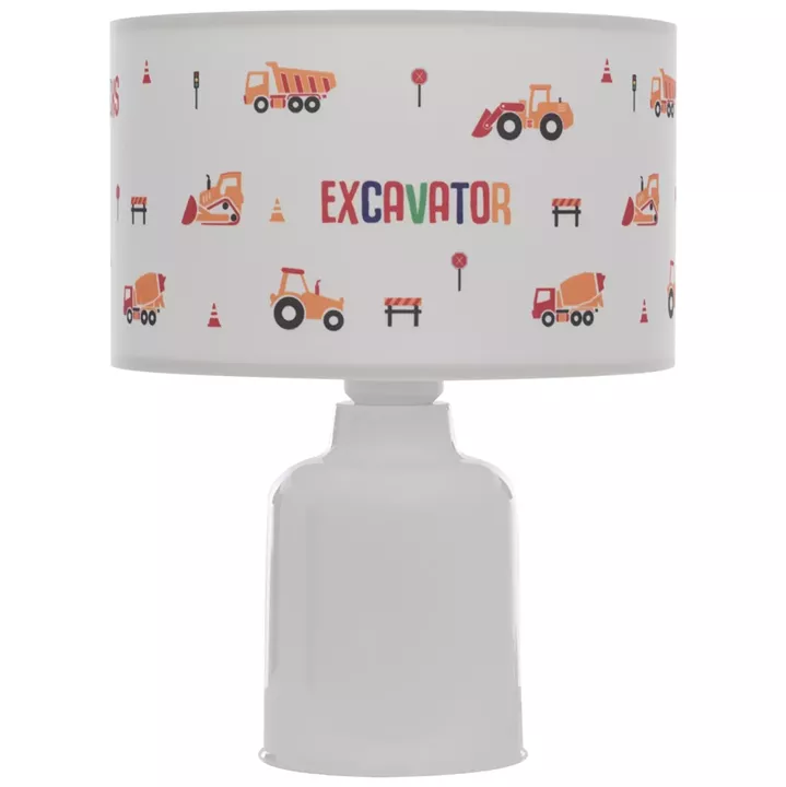 TABLE LAMP BALOO HM7577.04 KID'S ROOM FABRIC CYLINDRICAL 