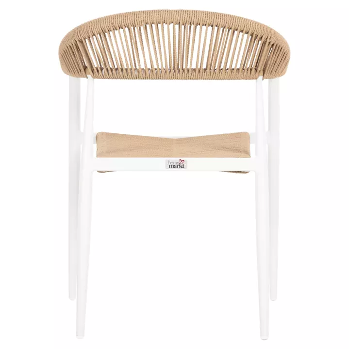 ΠΟΛΥΘΡΟΝΑ ΑΛΟΥΜΙΝΙΟΥ GRET HM5854.01 ΛΕΥΚΗ PE RATTAN ΜΠΕΖ 56x55,5x78Υεκ.